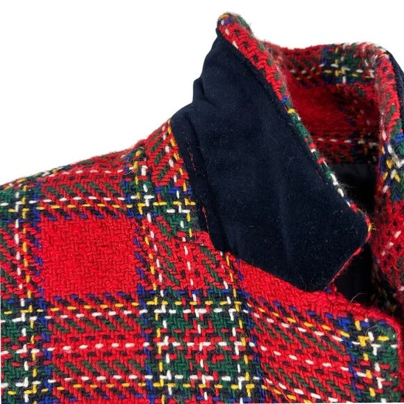 Talbots Holiday Plaid Blazer size 6P Red - Picture 6 of 11